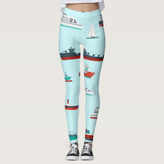 Scheepspatroon Leggings (Voorkant)