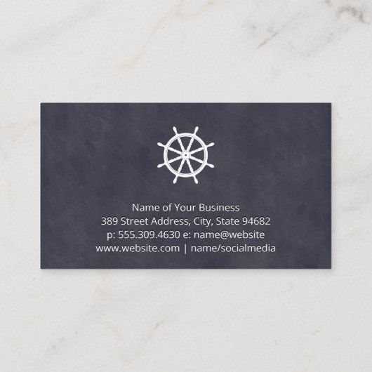 Scheepspictogram Visitekaartje (Achterkant)
