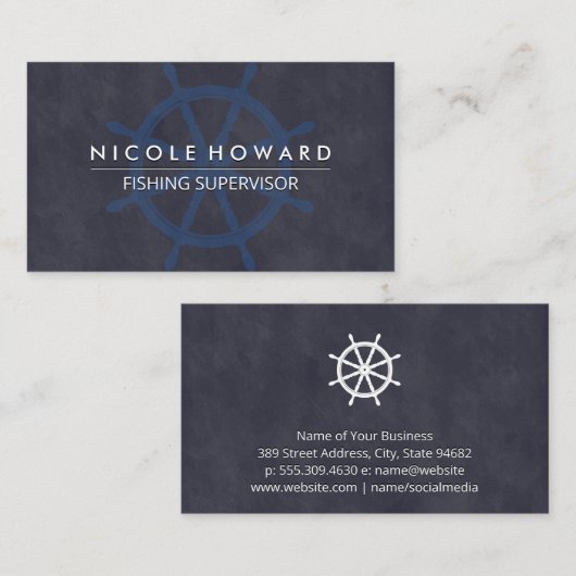 Scheepspictogram Visitekaartje (Voorkant / Achterkant)