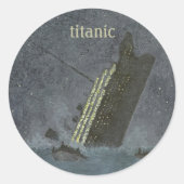 Scheepsramp Titanic Ronde Sticker (Voorkant)