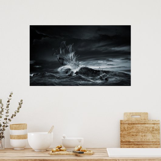 Scheepsreeks van Ghost: de negende golf Poster (Keuken)