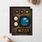 Scheepsregelpaneel Machine Leeftijd op maat Notitiekaartje (Voorkant / Achterkant in situ)