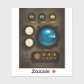 Scheepsregelpaneel Sonar-systeem 3:4 Steampunk Sticker (Vel)