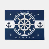 Scheepsroer Anker in Scheepsmarineblauw Deurmat (Voorkant)