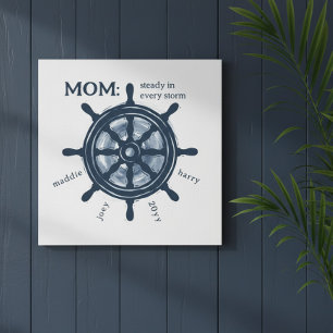 Scheepsroer Nautilisch Erfgoed Moeder en Familiena Canvas Afdruk