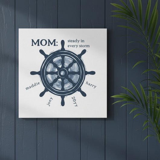 Scheepsroer Nautilisch Erfgoed Moeder en Familiena Canvas Afdruk