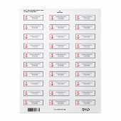Scheepsrood Anker Marine Omlijst 2 Adreslabel Etiket (Full Sheet)