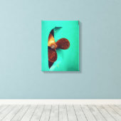 Scheepsschroef Turquoise Scheepvaart Canvas Afdruk (Insitu (Houten vloer))