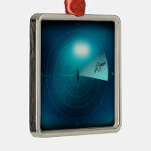 ScheepsSonar Detect Kraken Zee Monster Nautical Metalen Ornament (Rechts)