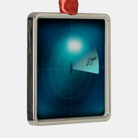 ScheepsSonar Detect Kraken Zee Monster Nautical Metalen Ornament (Rechts)