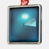 ScheepsSonar Detect Kraken Zee Monster Nautical Metalen Ornament (Links)