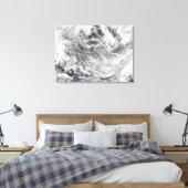 Scheepssporen in de Stille Oceaan Canvas Afdruk (Insitu (Slaapkamer))