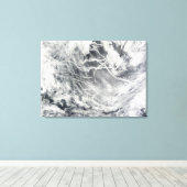 Scheepssporen in de Stille Oceaan Canvas Afdruk (Insitu (Houten vloer))