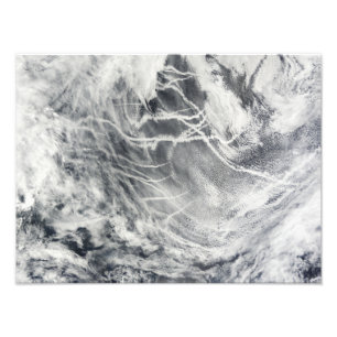 Scheepssporen in de Stille Oceaan Foto Afdruk