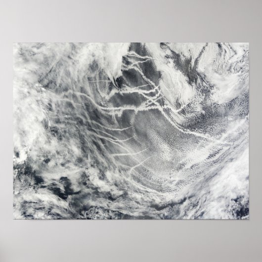 Scheepssporen in de Stille Oceaan Poster (Voorkant)