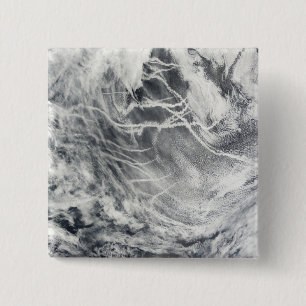 Scheepssporen in de Stille Oceaan Vierkante Button 5,1 Cm