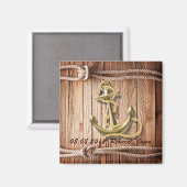 scheepssteiger hout strand anker nautisch save the magneet (Voorkant / Achterkant)