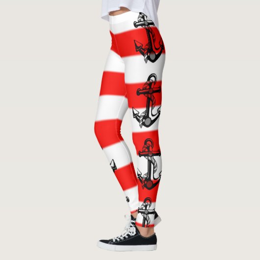 Scheepsstreep Anker Broek Beide Kanten Leggings (Links)
