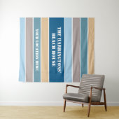 Scheepsstrepen aangepaste tekst wandkleed (In Situ (horizontaal))