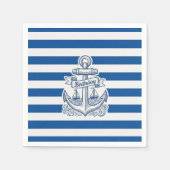 Scheepsstrepen Anker Verjaardag Servet (Voorkant)
