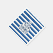 Scheepsstrepen Anker Verjaardag Servet (Hoek)