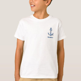Scheepsstrepen Anker Verjaardag T-shirt