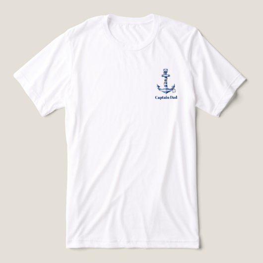 Scheepsstrepen Anker Verjaardag Tri-Blend Shirt (Design voorkant)