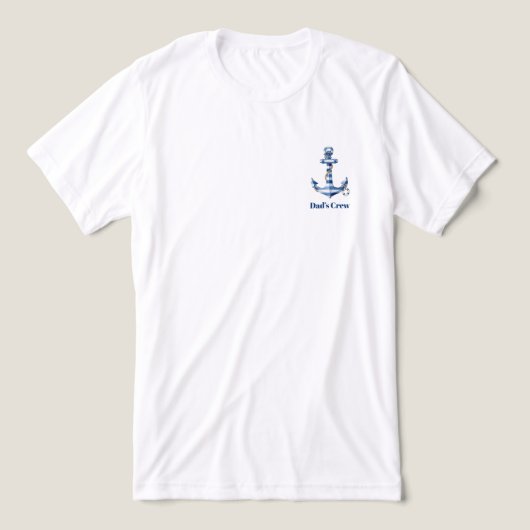 Scheepsstrepen Anker Verjaardag Tri-Blend Shirt (Design voorkant)