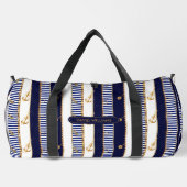 Scheepsstrepen Gouden Kettingen Anker Luxe Reizen Plunjezak (Achterkant)