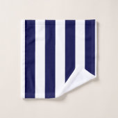 Scheepsstrepen marineblauw en wit bad handdoek (Wasdoekje)