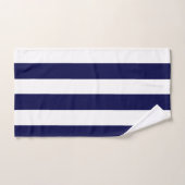 Scheepsstrepen marineblauw en wit bad handdoek (Handdoek)