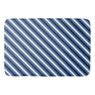 Scheepsstrepen Navy Smokey Blauwe Crisp Witte Badmat