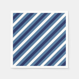 Scheepsstrepen Navy Smokey Blauwe Crisp Witte Servet
