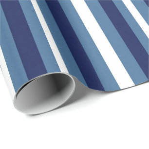 Scheepsstrepen Navy Smokey Blue Crisp White Cadeaupapier