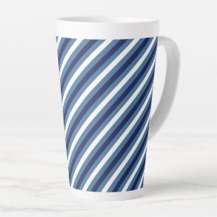Scheepsstrepen Navy Smokey Blue Crisp White Latte Mok