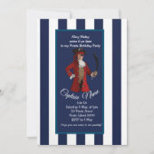 Scheepsstrepen Piraat uitnodiging (Voorkant)