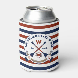 Scheepsstrepen Riemen Krab Monogram Meerhuis Blikjeskoeler
