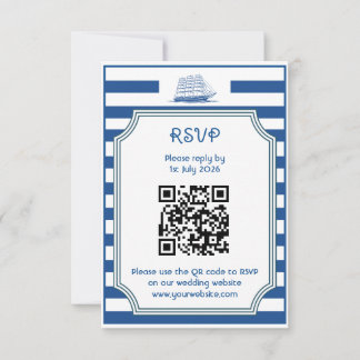 Scheepsstrepen - RSVP kaart