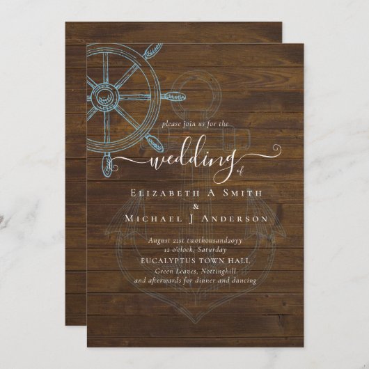 Scheepsstuur Huwelijk (Voorkant / Achterkant)