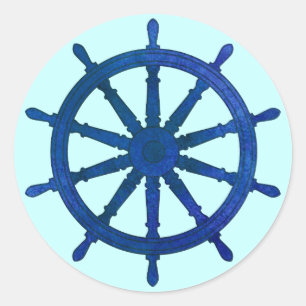 Scheepsstuurhut Ronde Sticker