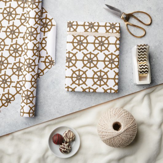scheepsstuurwiel cadeaupapier (Crafts)