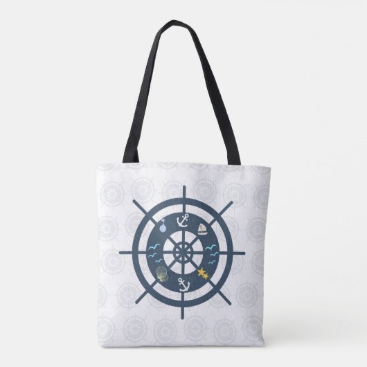 Scheepsstuurwiel Tote Bag (Achterkant)