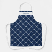 Scheepstouw Navy Blauwe  Schort (Voorkant)