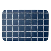Scheepstouw Weefsel – Kustmarine Blauw Badmat (Voorkant)