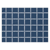 Scheepstouw Weefsel – Kustmarine Blauw Tafelkleed (Voorkant (Horizontaal))