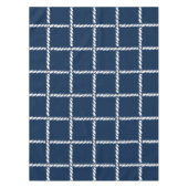 Scheepstouw Weefsel – Kustmarine Blauw Tafelkleed (Voorkant)
