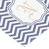 Scheepsvaart Navy Chevron Monogram Medium Tafelloper (Hoek)