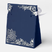 scheepsvaart strand witte kant navyblauwe trouw bedankdoosjes (Achterkant)