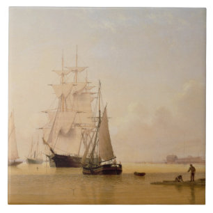 Scheepsverf (olie op doek) 2 tegeltje