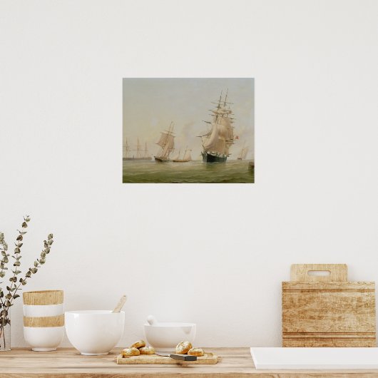 Scheepsverf (olie op doek) poster (Keuken)